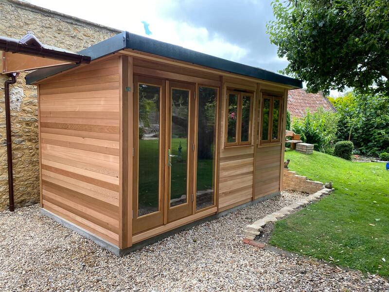 Mrs S – Beaminster, Dorset – 4.4m x 2.4m Cedar Clad Poetry Writing Room ...