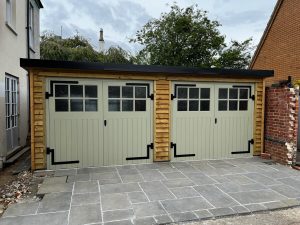 Contemporary Wooden Garage